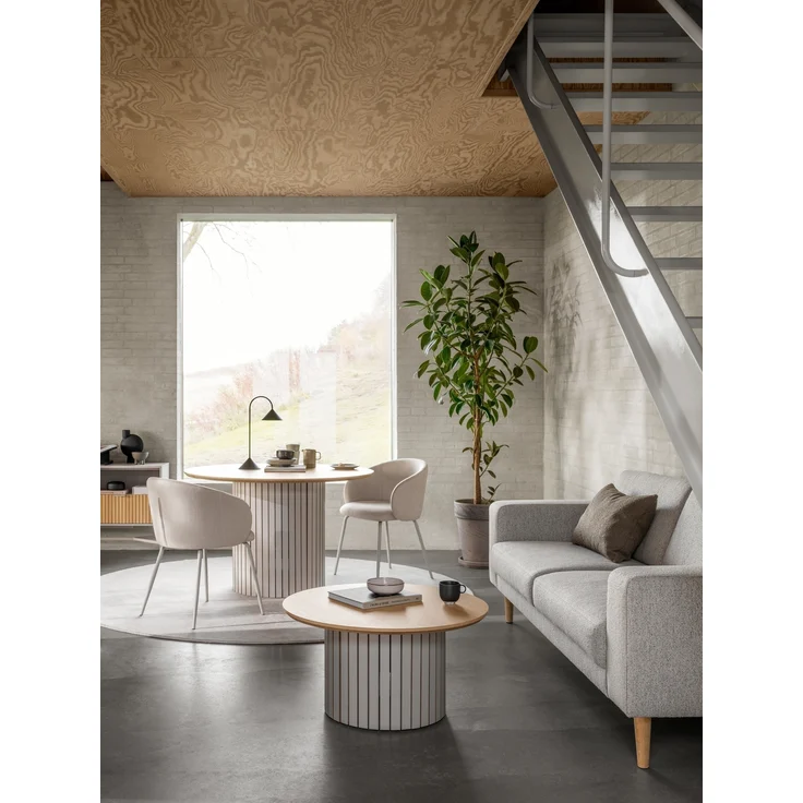 Esszimmerstuhl >Eleanor< (2er-Set) Design 4-Fuß, Bezug beige - 55,5x79x55cm (BxHxT) – Bild 6