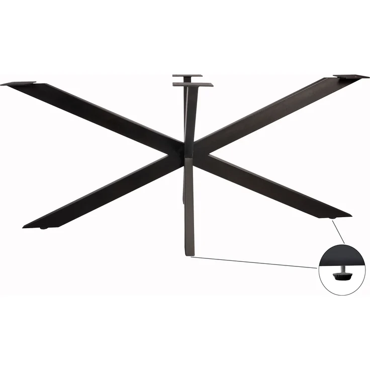 Esstisch Baumkante massiv Akazie Nussbaum 160 x 85 Spider-Gestell schwarz TIM 135768365 – Bild 6