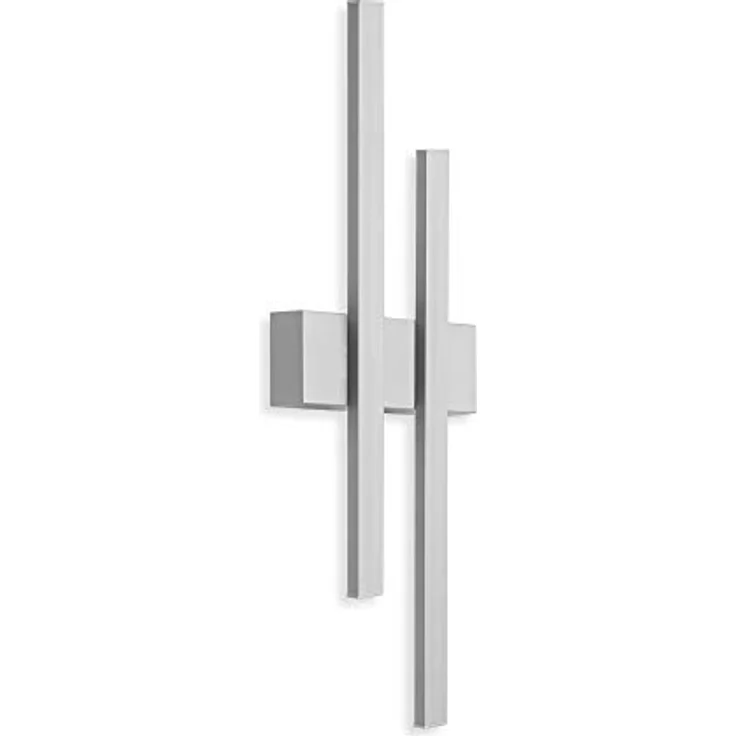 TELEFUNKEN LED Außenwandleuchte Graz, 2-flammig, 8 Watt, 780 Lumen, 4.000 Kelvin, IP44, Silber, 470x155x42mm – Bild 1