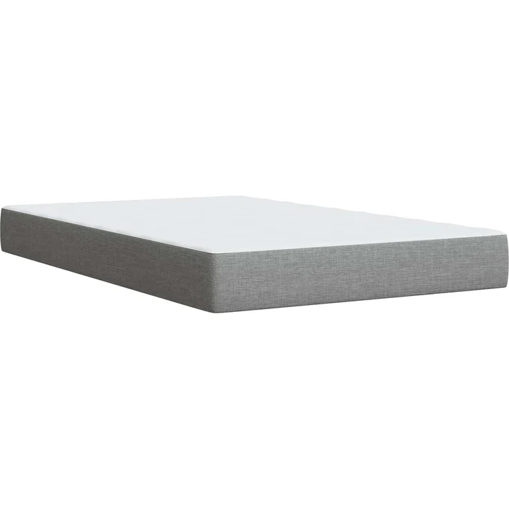 vidaXL Boxspringbett mit Matratze Hellgrau 120 x 200 cm Stoff 3454368 – Bild 6