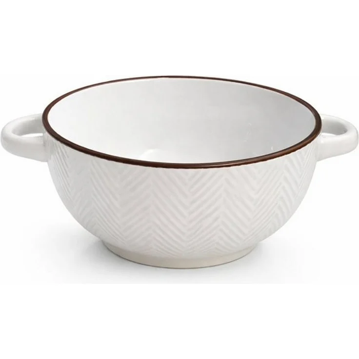 WestCraft Suppenschale Landhaus Suppenschüssel mit Griff Schüssel für heisse Suppen 680 ml, Keramik, (1-tlg), auch für Nudeln, Reis, Desserts, Salate, Suppen, Haferflocken Porridge – Bild 1