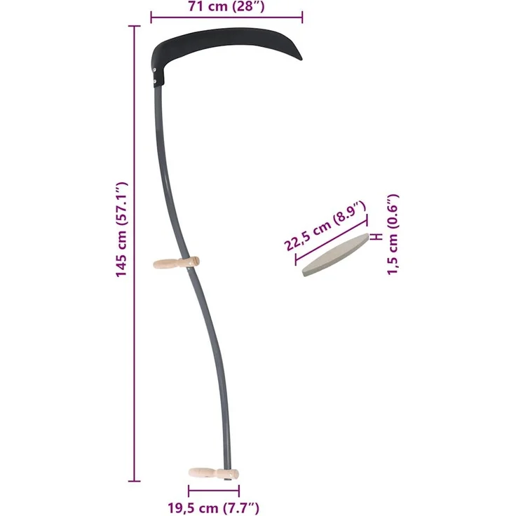 vidaXL Sense mit Schleifstein 145 cm 4019649 – Bild 6