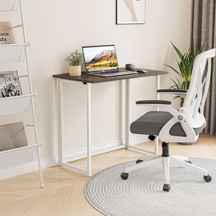 Dripex Faltbar Tisch Schreibtisch Computertisch für Homeoffice Arbeitszimmer Klappbar PC Tisch (Dunkel Oak, Keine Montage) – Bild 3