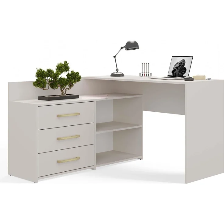 TOPESHOP Schreibtisch geräumiger Schreibtisch kompakt, Tiefe: 50 cm Breite: 120 cm Höhe: 76 cm – Bild 3