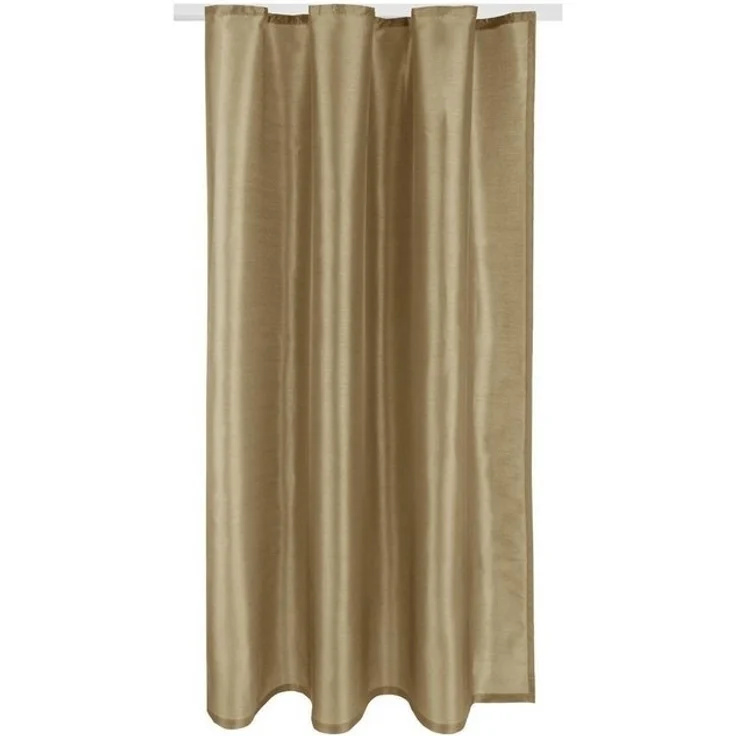 Gardine Blickdicht mit Kräuselband ( Taupe dunkel ) in 140x145cm ( Breite x Höhe ) – Bild 4