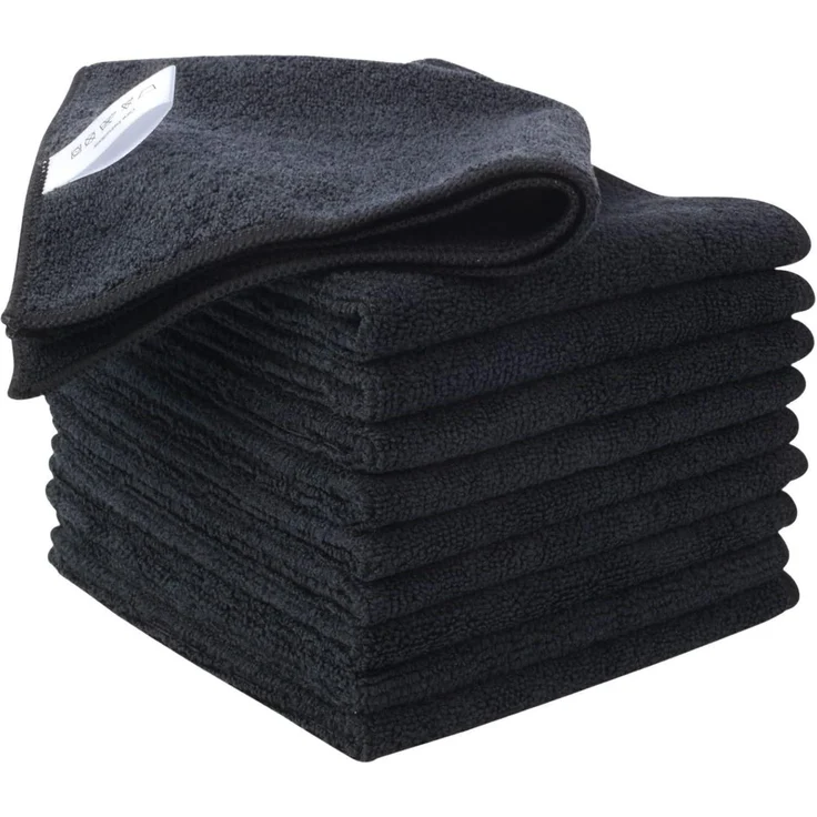 10er Pack Mikrofasertücher super saugfähig 30x30cm schwarz – Bild 1