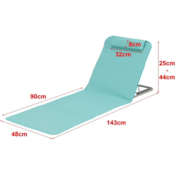 Strandmatte Donostia 2er Set 143x48cm Türkis [en. casa] – Bild 3