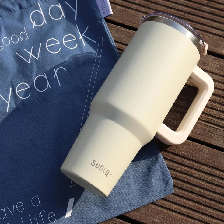 SUNTQ 40oz Tumbler mit Griff und Strohhalm, doppelwandig – Bild 6