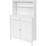 SoBuy FSB26-W Hochschrank, MDF, Lackiert, Weiß, 90 x 148 x 40 cm