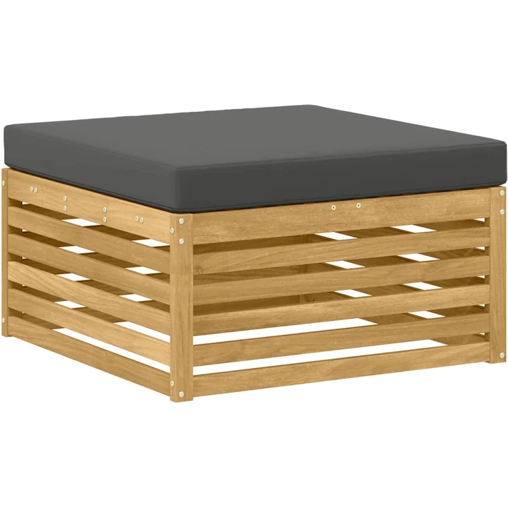 vidaXL Outdoor-Sofagarnitur 9 pcs Weiß und Anthrazit Massivholz Akazie 3390992 – Bild 3