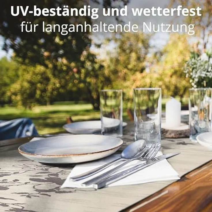 DecoHomeTextil Heimtextilmanufaktur Tischläufer Miami Tablerunner, wind- und wetterfest, UV-beständig, verrottungsfest – Bild 4