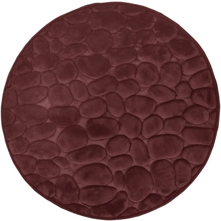 Euroshowers GmbH Badematte Memory Foam Bellarina Weinrot Ø60 cm, Memory funktion, Rutschhemmende Beschichtung auf der Unterseite, 100% polyester, memory foam (stoppning), latex SBR, Rund, Memory funktion, Rutschhemmende Beschichtung auf der Unterseite