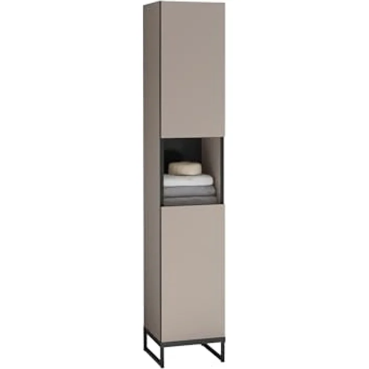 moebel-dich-auf Hochschrank VENEZIA (schmaler Badezimmer Wandschrank in kaschmir 30 cm breit) – Bild 2