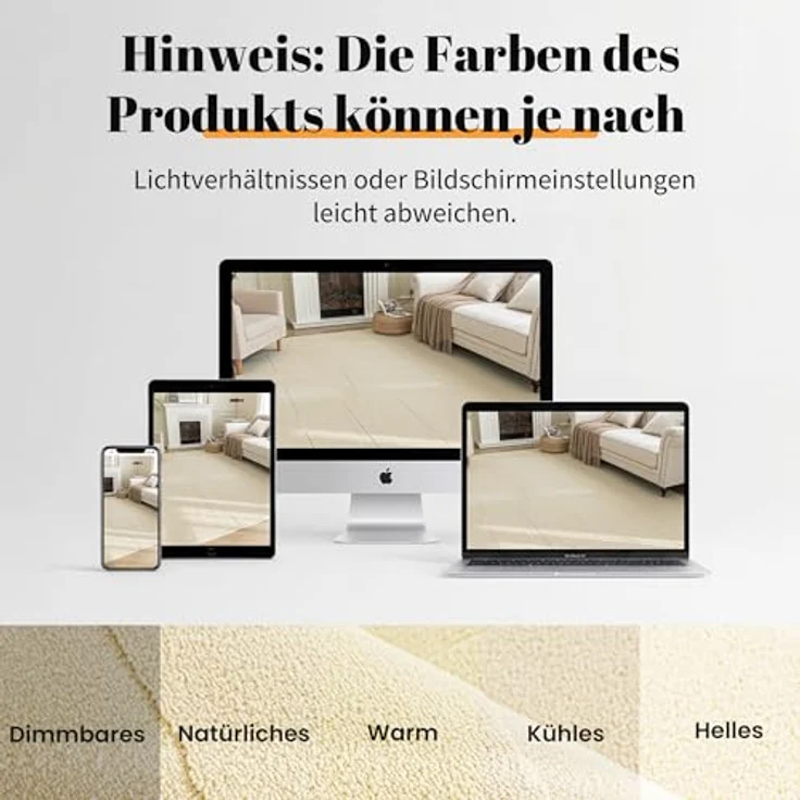 Sonive Geometrisch Teppich Wasserabweisend rutschfest 200×290 cmBeige | Weiche Fußmatte Außen Innen für Wohnzimmer, Schlafzimmer, Kinderzimmer Waschbarer Küchenteppich – Bild 7