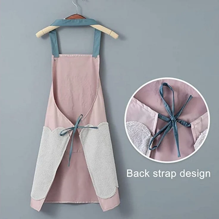 Blusmart Kochschürze 2 Stück Schürzen Frauen wasserdichte Küchenschürze mit Taschen, (Ölfeste Schürze, BBQ Schürze, Frauen Schürze, 2-tlg, Kochschürze), für Küche Garten BBQ Chef Kellner Bäcker – Bild 3