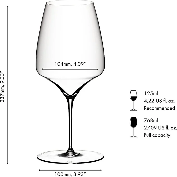 RIEDEL 4303/0 Manufaktur VITIS Cabernet / Merlot Weinglas, handgefertigt – Bild 2