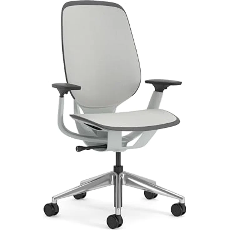 Karman Steelcase Ergonomischer Bürostuhl, höhenverstellbarer Stuhl mit Opaque Möwengrau Bezug – Bild 2