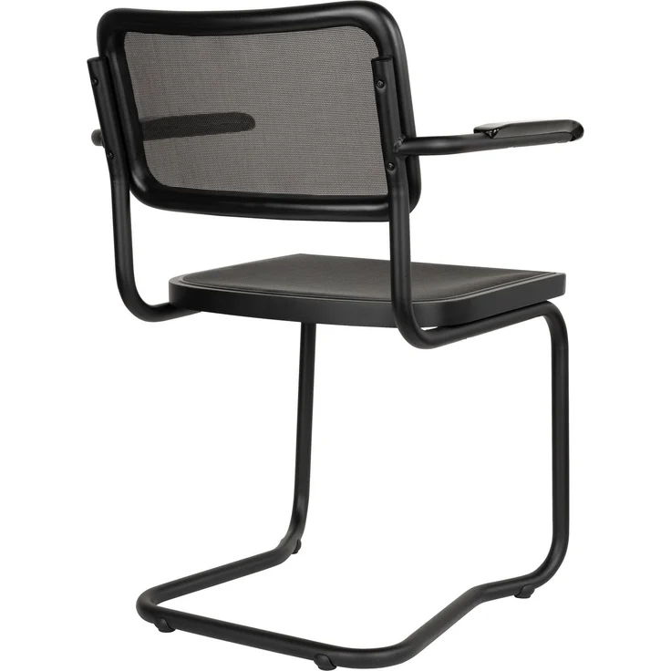 DutchBone Sessel Carree 2er-Set, Schwarz mit Armlehne, Mesh 60x53x83 cm – Bild 10