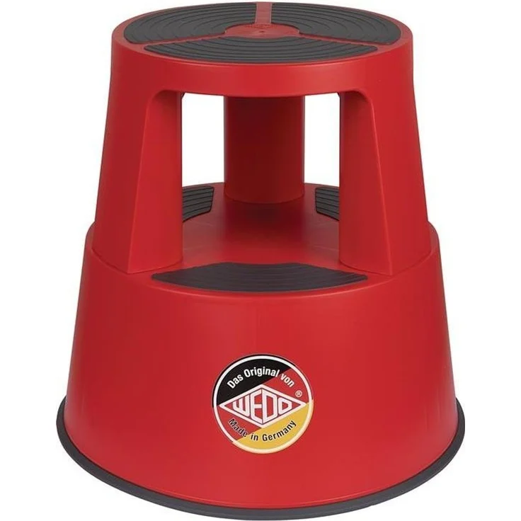 WEDO Rollhocker PP & TPE rot Höhe mit/ohne Belastung 420/428 mm Oberer-Ø 292 mm Unterer-Ø 424 mm – Bild 1