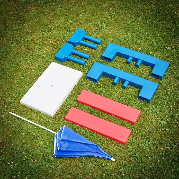 DEUBA Kindersitzgruppe Garten, Tisch und 2 Bänke mit Sonnenschirm, mehrfarbig, 47 x 41 x 67 cm – Bild 8