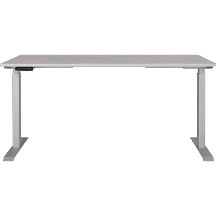 Germania Schreibtisch 7908-643, in Kaschmir/Silber, EL. höhenverstellb, 160 x 120 x 80 cm (BxHxT) – Bild 4