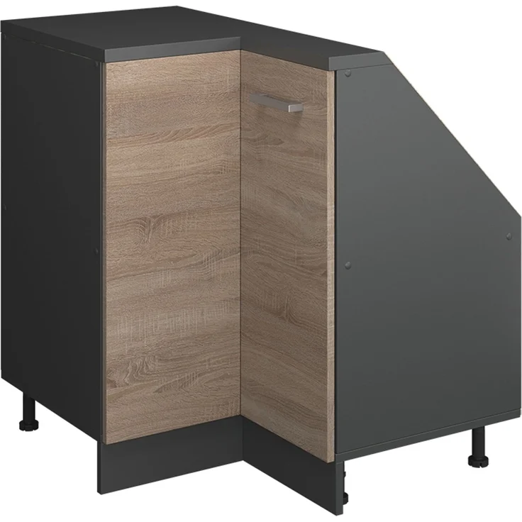 Eck-Küchenschrank für Dachschrägen R-Line Sonoma 75.6 cm mit 1 Tür Vicco – Bild 1