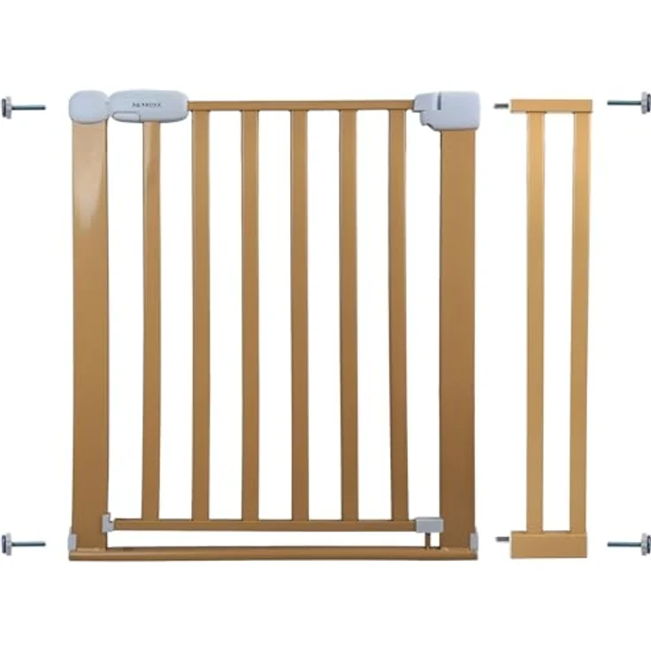 Absperrgitter Treppenschutzgitter beige für 89-99cm Durchgang 77cm Hoch – Bild 2