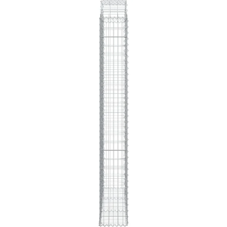 vidaXL Gabione mit Hochbogen 150x30x220/240 cm Verzinktes Eisen 153451 – Bild 4