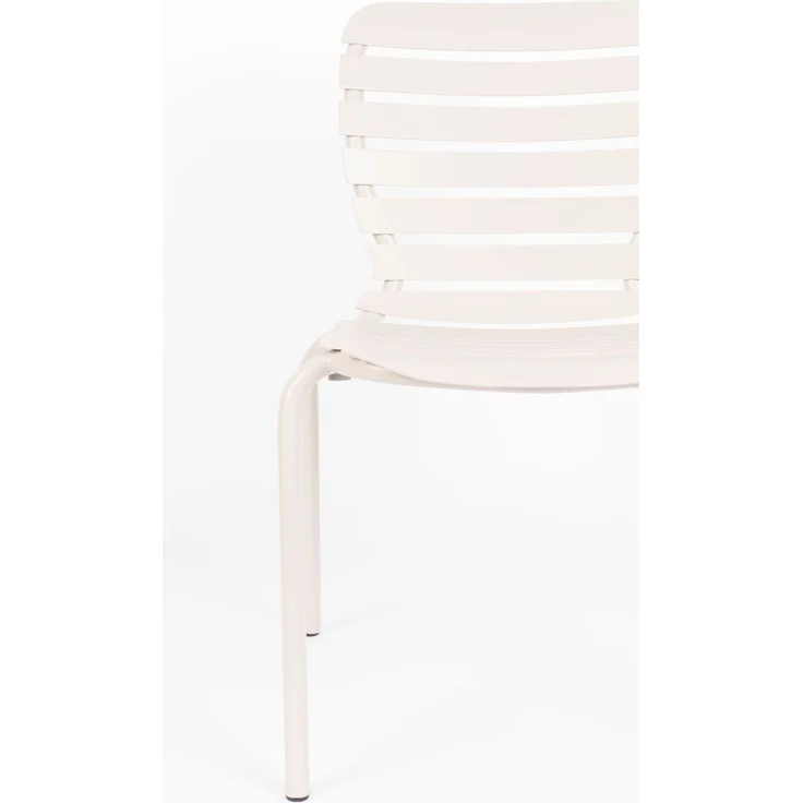 Zuiver Gartenmöbel-Set Vondel: Tisch mit 4 Stühlen aus Aluminium in Weiß 87,2x168,5x75 cm – Bild 3