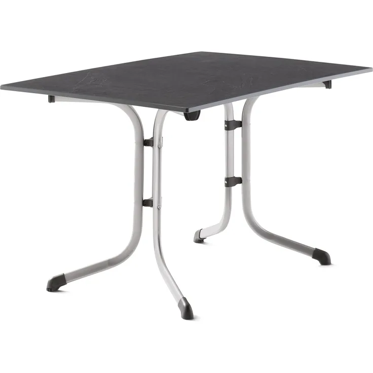 Klapptisch >Boulevard< in Schiefer anthrazit, vivodur ® - 120 x 73 x 80 cm (BxHxT)