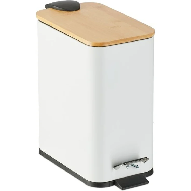 Bad Mülleimer 5 l mit Bambusdeckel – Bild 1
