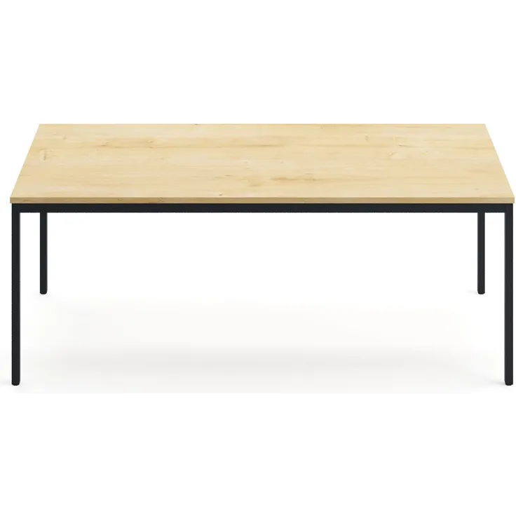 furni24 Schreibtisch-Stahl 180 x 80 x 75 cm, Eiche, TÜV/GS-Einfache Montage, Arbeitstisch, Bürotisch, Küchentisch, Esstisch, Druckertisch Büro-Möbel Arbeitszimmer Computertisch Gaming-Tisch Mehrzwecktisch