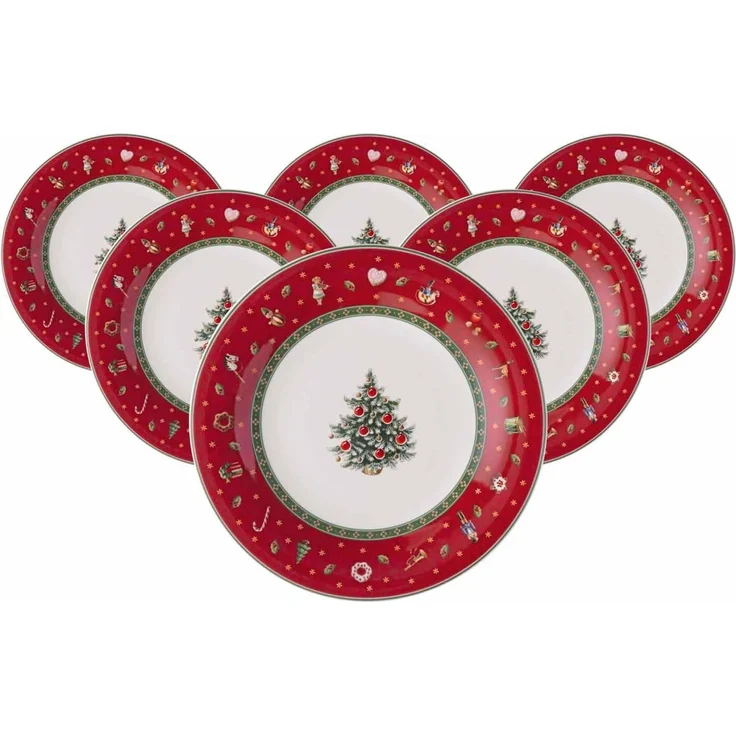 Villeroy & Boch Toy's Delight Frühstücksteller ø 21,5 cm Rot 6er Set – Bild 1