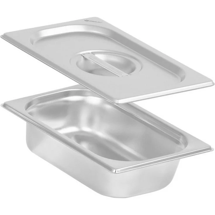 Mahlzeit Thermobehälter GN Behälter 1/4 mit Deckel, Höhe 65 mm, Edelstahl Wärmebehälter, Edelstahl, (Set, 2-tlg, 1x 1/4 GN Behälter mit Deckel(65 mm), für Chafing Dish – Bild 5