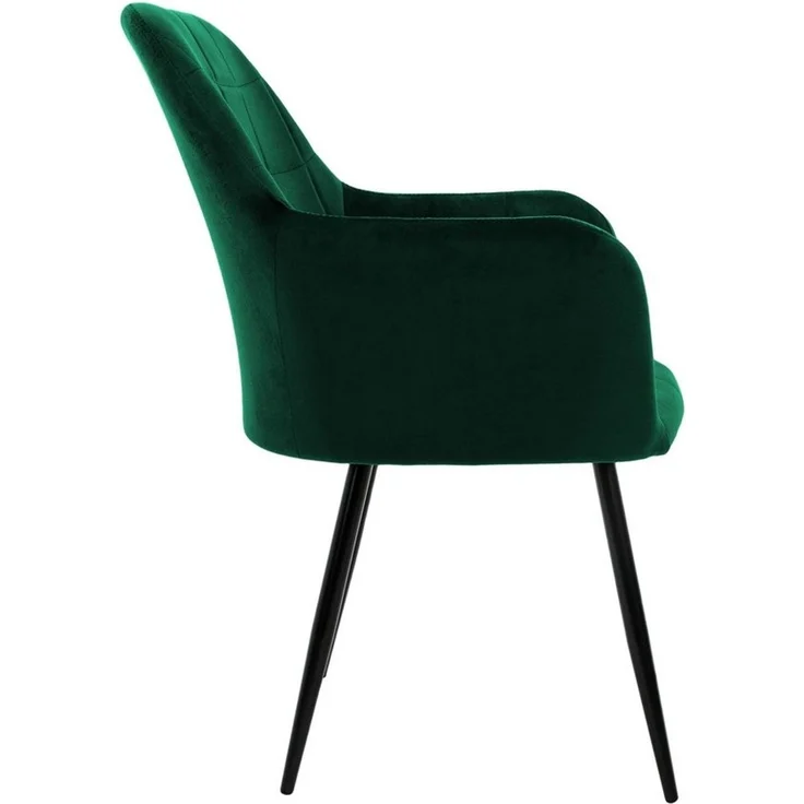 ML-DESIGN Stuhl Esszimmerstuhl ergonomisch & gepolstert, Esstischstuhl mit Rückenlehne (4 St), Wohnzimmerstuhl Dunkelgrün Samtbezug Küchenstuhl Polsterstuhl – Bild 2