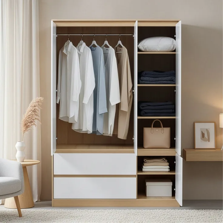 Kleiderschrank Bastheim 176x120x52 cm 6 Fächer [en. casa]