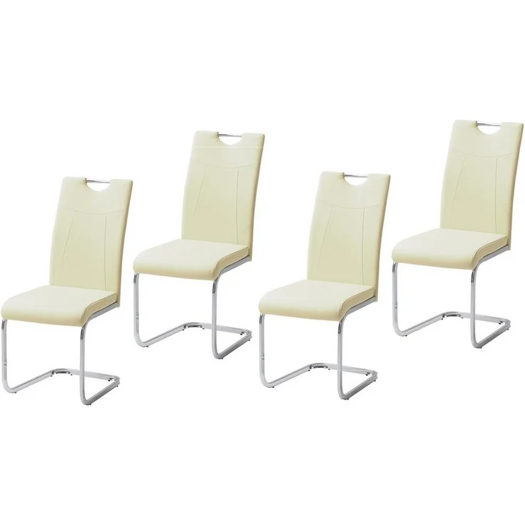 HTI-Line Freischwinger Schwingstuhl KellyC PU 4er (Set, 4 St), Freischwinger Esszimmerstuhl Kunstleder – Bild 4