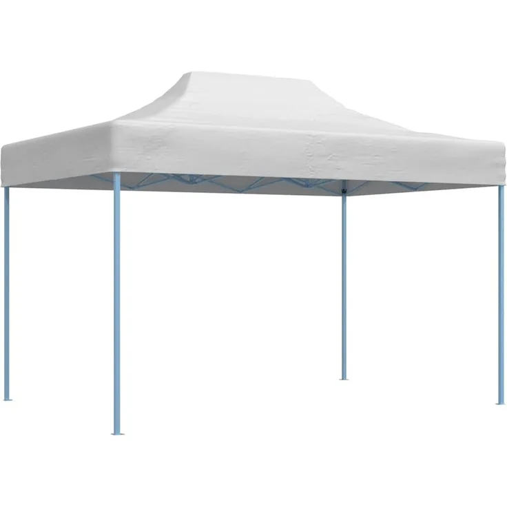 Profi-Partyzelt Faltbar, Gartenzelt 280x410x315 cm Stahl Weiß