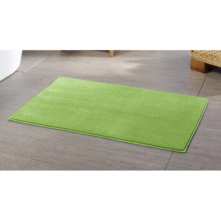 Gözze Badematte Chenille, Höhe 15 mm, rutschhemmend beschichtet, fußbodenheizungsgeeignet, Polyester, rechteckig, Badteppich, Uni Farben, besonders weich durch Microfaser, waschbar – Bild 2