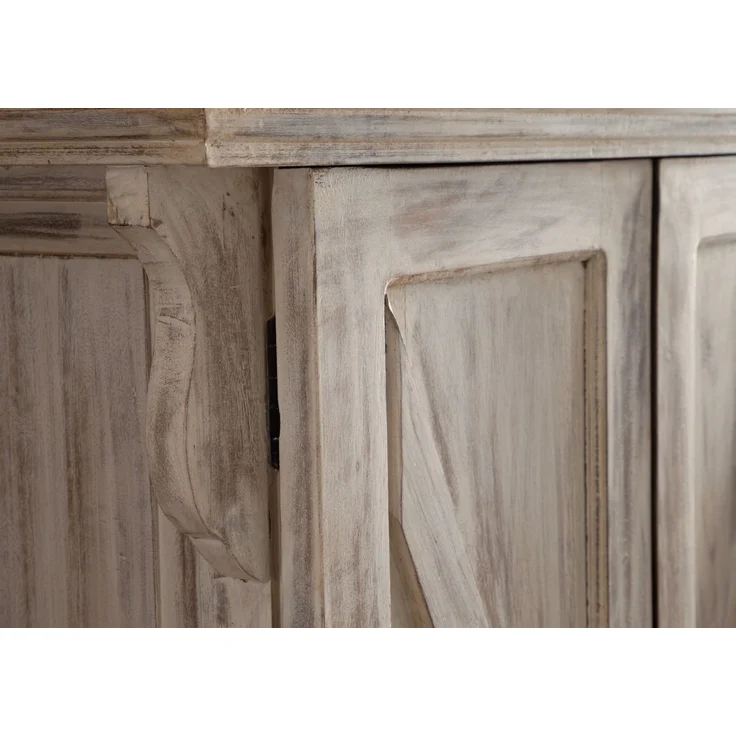 Schrank Mango / Akazie 90x45x135 weiß gewachst CASTLE-ANTIK #267 – Bild 4