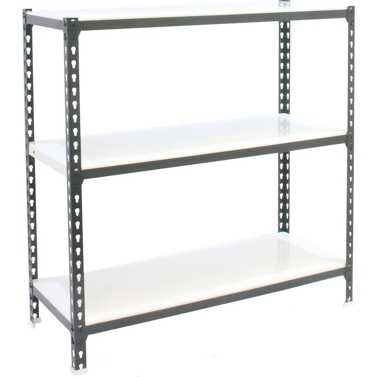 Simonrack Schwerlastregal, Lagerregal, 90 x 80 x 40 cm, Metallregal, Kellerregal, Biegestelle 180 kg, 3 Fachböden, Anthrazit/Weiss - Simonclick