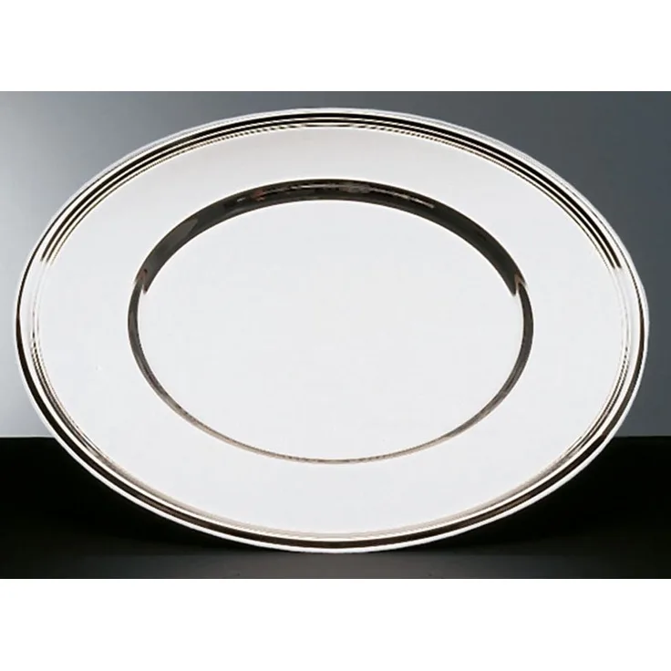 APS Platzteller, Edelstahl, Ø 33 cm, mit Fadendekor
