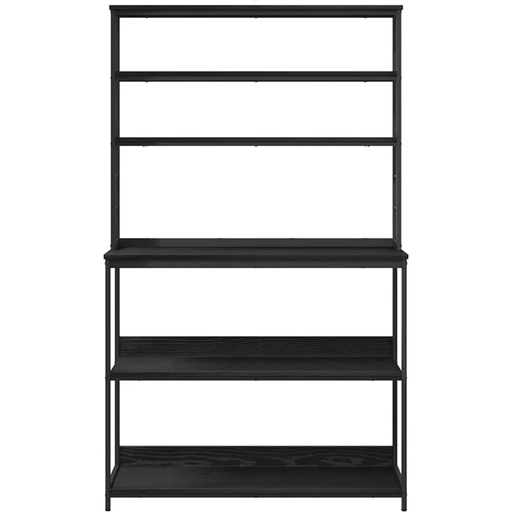 vidaXL Küchenregal Schwarz Eichen-Optik 100 x 40 x 168 cm 883892 – Bild 5