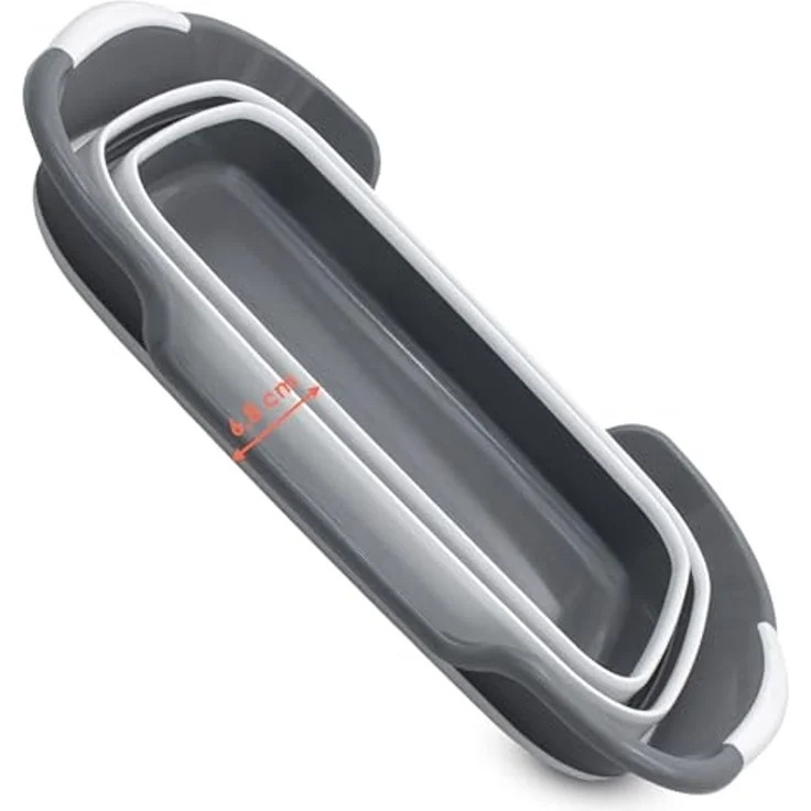 Spetebo Wäschekorb Silikon Wanne faltbar weiß 60 x 40 cm - 27 Liter – Bild 3