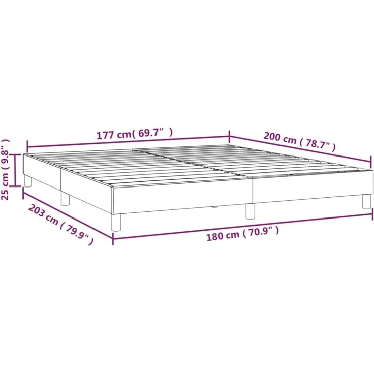 vidaXL Boxspringbettgestell Dunkelgrün 180x200 cm Samt 3120787 – Bild 4