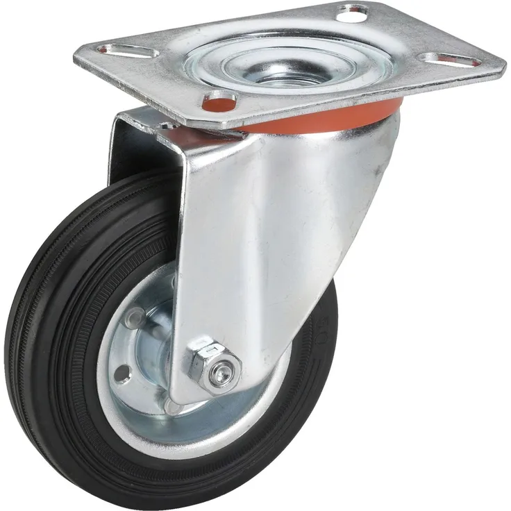 Lenkrolle mit Platte 100 x 30 mm, Tragkr. 70 kg