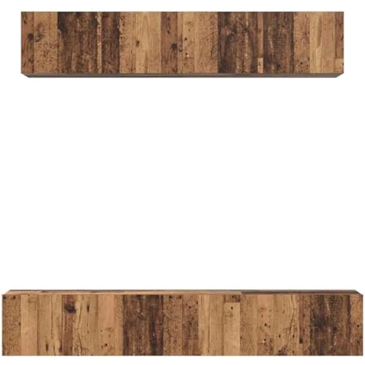 vidaXL TV-Schrankset Wandmontiert 5 pcs Altholz Holzwerkstoff 3393405 – Bild 10