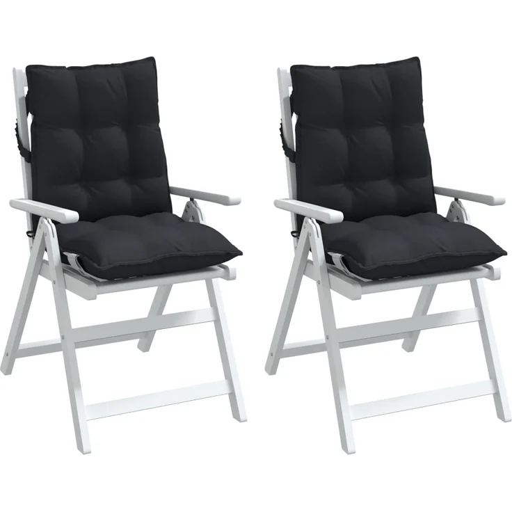 vidaXL Niedriglehner-Auflagen 2 Stk. Schwarz Oxford-Gewebe 377692 – Bild 4