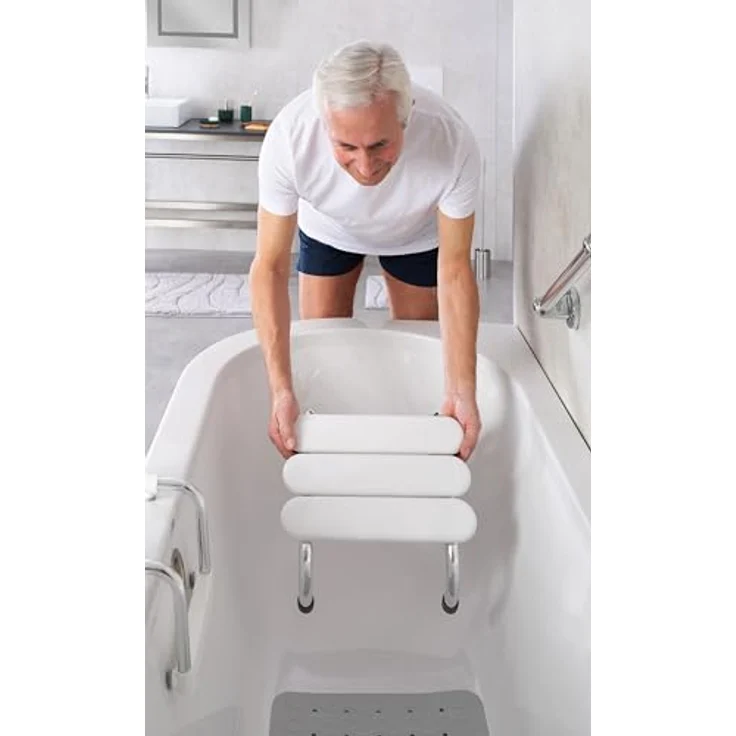RIDDER Badewannen-Hocker Pro, rutschhemmender Badhocker in weiß, belastbar bis 110 kg, ideal für Kinder und als Fußschemel – Bild 2