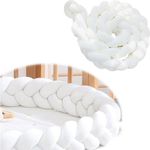 SURFOU Nestchenschlange 2M Baby Geflochtenes Seitenschläferkissen Kissen Deko Kuschelkissen, Dekokissen Flauschig Zierkissen Geflochten 3 Aktien